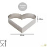 Sagoma cuore Decora: cornice in acciaio inox alta 4,5 cm e larga 22 cm Sagoma cuore Decora: cornice in acciaio inox alta 4,5 cm e larga 22 cm