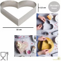 Sagoma cuore Decora: cornice in acciaio inox alta 4,5 cm e larga 22 cm
