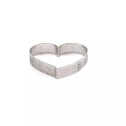 Sagoma microforata cuore di Decora: fascia in acciaio inox di dimensioni 10x9xh2 cm
