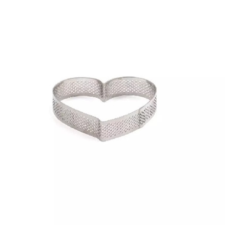 Sagoma microforata cuore di Decora: fascia in acciaio inox di dimensioni 10x9xh2 cm Sagoma microforata cuore di Decora: fascia in acciaio inox di dimensioni 10x9xh2 cm