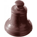 Stampo in Policarbonato Campana di Cioccolato 3D Decorata - Ø9,2×H10 cm, 100 g, 2 Cavità Professionali
