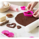 Tagliapasta cuore da Decora set 4 cutter in plastica da 4 cm a 8 cm di h 2,2 cm