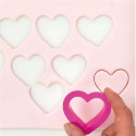 Tagliapasta cuore da Decora set 4 cutter in plastica da 4 cm a 8 cm di h 2,2 cm