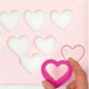 Tagliapasta cuore da Decora set 4 cutter in plastica da 4 cm a 8 cm di h 2,2 cm Tagliapasta cuore da Decora set 4 cutter in plastica da 4 cm a 8 cm di h 2,2 cm