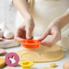 Tagliapasta pasqua mix and match da Decora set 4 cutter in plastica abbina ed unisci per biscotti occhi di bue a tema