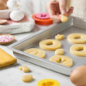 Tagliapasta pasqua mix and match da Decora set 4 cutter in plastica abbina ed unisci per biscotti occhi di bue a tema