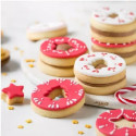 Tagliapasta natale mix and match da Decora: set 4 cutter in plastica abbina ed unisci per biscotti occhi di bue a tema