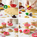 Tagliapasta natale mix and match da Decora: set 4 cutter in plastica abbina ed unisci per biscotti occhi di bue a tema