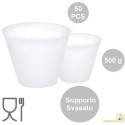 50 Supporti svasati per uova di pasqua fazzoletto da 500 g, di 128 mm x 71 mm h 104 mm in plastica trasparente