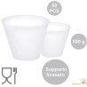 50 Supporti svasati per uova di pasqua fazzoletto da 500 g, di 128 mm x 71 mm h 104 mm in plastica trasparente
