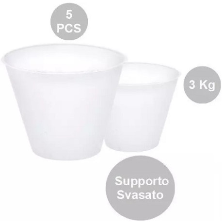 Set 5 supporti svasati per uova di pasqua fazzoletto da 3 Kg, di 225 mm x 135 mm h 188 mm Set 5 supporti svasati per uova di pasqua fazzoletto da 3 Kg, di 225 mm x 135 mm h 188 mm
