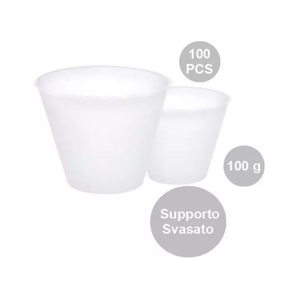 100 Supporti svasati per uova di pasqua fazzoletto da 100 g, di 56 mm x 37 mm h 53 mm