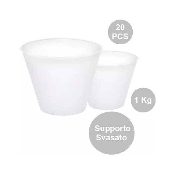 20 Supporti svasati per uova di pasqua fazzoletto da 1 Kg, di 168 mm x 98 mm h 127 mm