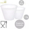 20 Supporti svasati per uova di pasqua fazzoletto da 1 Kg, di 168 mm x 98 mm h 127 mm