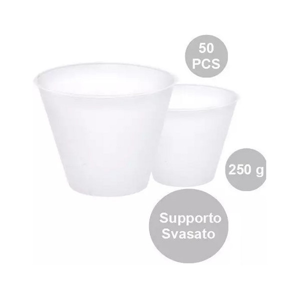 50 Supporti svasati per uova di pasqua fazzoletto da 250 g, semitrasparente