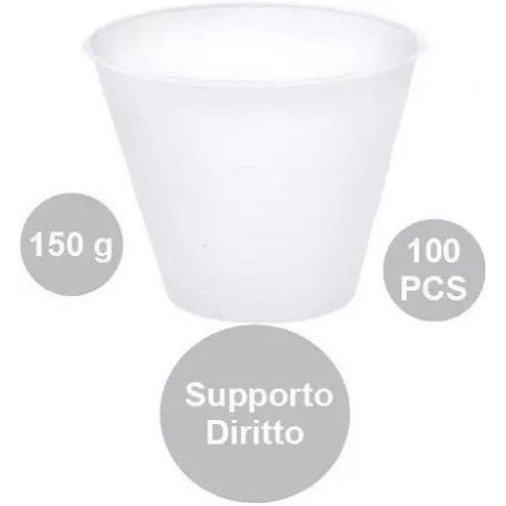 100 Supporti diritti per ovetti di pasqua fazzoletto da 150 g, in plastica trasparente, misura 80 mm x 47 mm h 61 mm