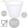 100 Supporti diritti per ovetti di pasqua fazzoletto da 150 g, in plastica trasparente, misura 80 mm x 47 mm h 61 mm