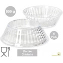 5 Supporti per uova di pasqua stagnolate e decorate da 500 g, a forma barchetta colore trasparente effetto cristallino