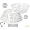 5 Supporti per uova di pasqua stagnolate e decorate da 500 g, a forma barchetta colore trasparente effetto cristallino 5 Supporti per uova di pasqua stagnolate e decorate da 500 g, a forma barchetta colore trasparente effetto cristallino
