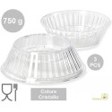 3 Supporti per uova di pasqua stagnolate e decorate da 750 g, a forma barchetta colore trasparente effetto cristallino