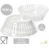 3 Supporti per uovo di pasqua stagnolate e decorate da 1000 g, a forma barchetta colore trasparente effetto cristallino 3 Supporti per uovo di pasqua stagnolate e decorate da 1000 g, a forma barchetta colore trasparente effetto cristallino