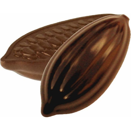 Cabossa 40 g: stampo in policarbonato a forma di frutto della pianta di cacao, di cioccolato di dimensioni 98,7x47,4 mm Cabossa 40 g: stampo in policarbonato a forma di frutto della pianta di cacao, di cioccolato di dimensioni 98,7x47,4 mm