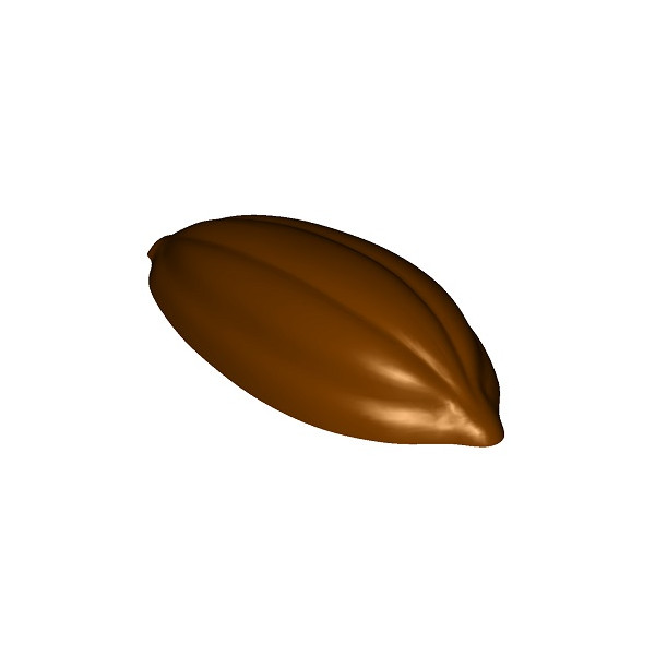 Cioccolatini cabossa da 11 g stampo policarbonato 18 piccoli frutti della pianta di cacao 4,5x2,15 cm