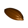 Cioccolatini cabossa da 11 g stampo policarbonato 18 piccoli frutti della pianta di cacao 4,5x2,15 cm Cioccolatini cabossa da 11 g stampo policarbonato 18 piccoli frutti della pianta di cacao 4,5x2,15 cm