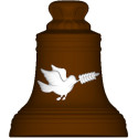 Campana di cioccolato 50 g ø7xh8 cm con decoro uccello con ulivo stampo in policarbonato professionale