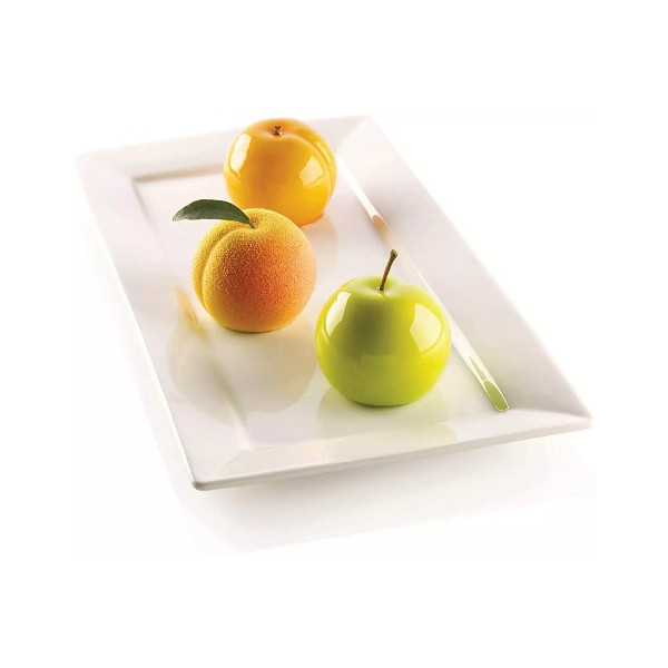 Ispirazioni di frutta Silikomart stampo silicone 6 tra mele, pesche ed albicocche ø62xh52 mm