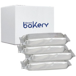 Pasta di Zucchero Bianca Decora 5 Kg | Formato Bakery Professionale | 4 Panetti da 1,25 Kg Salva-Freschezza | Pronta all’Uso