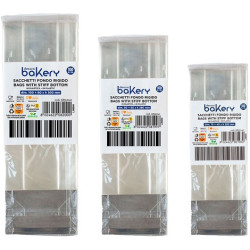 Buste a Soffietto con Fondo Rigido Decora (22/28/30cm) – Sacchetti Trasparenti per Alimenti (100 Pz)