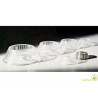 15 Supporti per uovo di Pasqua stagnolate e decorate da 1 Kg, a forma barchetta colore trasparente effetto cristallino 15 Supporti per uovo di Pasqua stagnolate e decorate da 1 Kg, a forma barchetta colore trasparente effetto cristallino