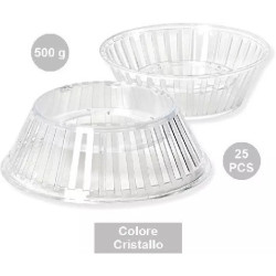 Supporti Crystal Trasparenti per Uova di Pasqua Stagnolate e Decorate (500g) – Base in Plastica di Alta Qualità (25 Pz)
