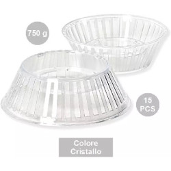15 Supporti per uovo di Pasqua da 750 g, a forma barchetta colore trasparente effetto cristallino