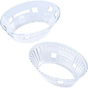 Set di 5 supporti ovali lisci e trasparenti per uova di pasqua stagnolate e decorate da 350 o 500 g