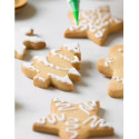 Tagliapasta fantasie del Natale Decora: set 5 cutter in metallo dorato