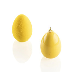 Egg 70 Silikomart: stampo in silicone bianco per 12 uova 3D da 70 ml dimensioni ø46 h 63 mm
