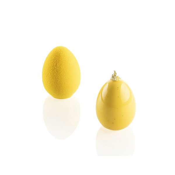 Egg 70 Silikomart: stampo in silicone bianco per 12 uova 3D da 70 ml dimensioni ø46 h 63 mm