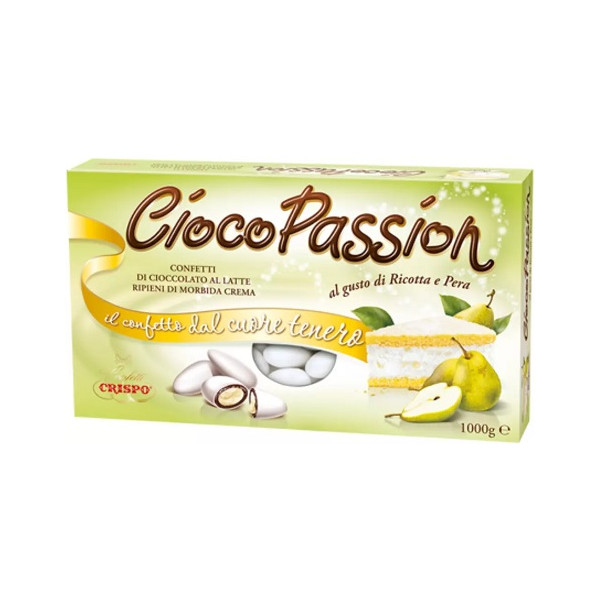 Ciocopassion ricotta e pera confetti bianchi Crispo 1 Kg