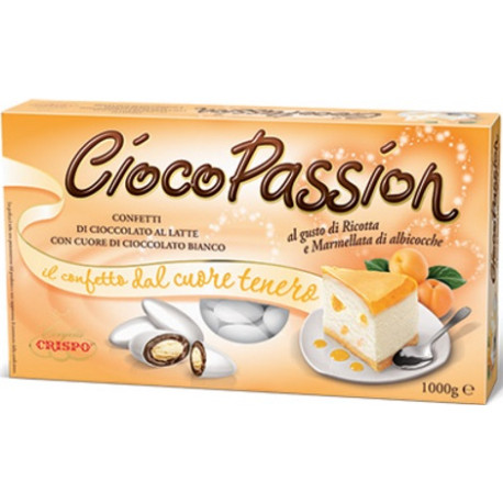 Ciocopassion ricotta e marmellata albicocche confetti bianchi Crispo 1 Kg Ciocopassion ricotta e marmellata albicocche confetti bianchi Crispo 1 Kg