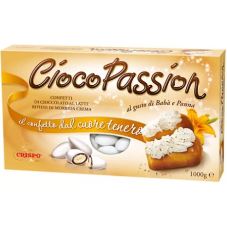 Ciocopassion babà e panna confetti bianchi Crispo 1 Kg Ciocopassion babà e panna confetti bianchi Crispo 1 Kg