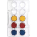 Stampo cioccolato pirottini piccoli 10 cavità ⌀25xh16 mm in policarbonato da Decora