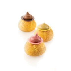 Air mat choux 583x384 mm Silikomart: tappeto silicone microforato doppia faccia per bignè e mini bignè
