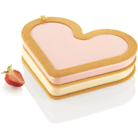 Kit Love Story Silikomart kit 2 stampi cuore in silicone con cutter 173x210xh18 mm Kit Love Story Silikomart kit 2 stampi cuore in silicone con cutter 173x210xh18 mm
