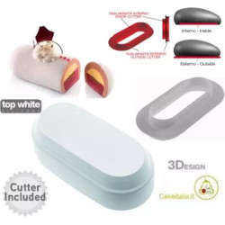 600 o 1000 ml Pillow Mr o Jr Silikomart stampo silicone da 19 o 21 cm con cutter
