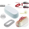 Mr Pillow Silikomart: stampo in silicone, da 1000 ml , 217x94 h 70 mm con cutter per torta a pillola Mr Pillow Silikomart: stampo in silicone, da 1000 ml , 217x94 h 70 mm con cutter per torta a pillola