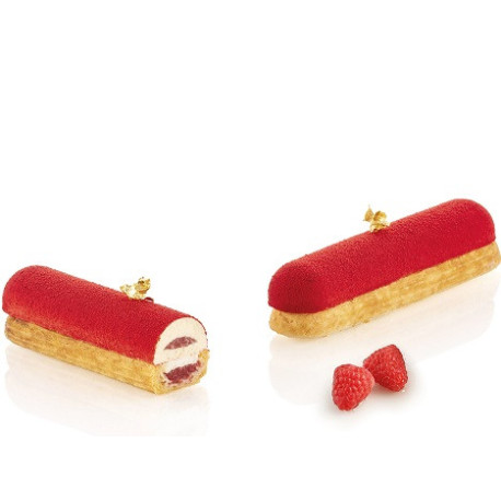 Kit Eclair: stampo Eclair Top accoppiato stampo airplus 11 per basi choux da Silikomart