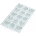 Cupido 30 Silikomart stampo silicone con cutter in plastica per 15 piccoli cuori 45x44 h 24 mm