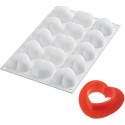 Cupido 30 Silikomart stampo silicone con cutter in plastica per 15 piccoli cuori 45x44 h 24 mm